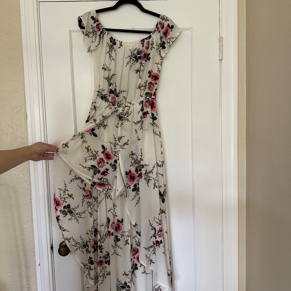 Floral Off-Shoulder Maxi Dress